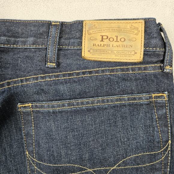 Polo Ralph Lauren Jeans Mens 40x30 Varick Slim Straight Dark Wash Denim Blue - Picture 10 of 14